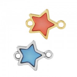 Charm Étoile en Zamak Émaillé 12 mm