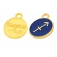 Charm rond en Zamak Émaillé. Signe Astrologique Sagittaire. 12 mm