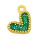 Charm cœur en Zamak Émaillé 7 x 9 mm