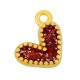 Charm cœur en Zamak Émaillé 7 x 9 mm