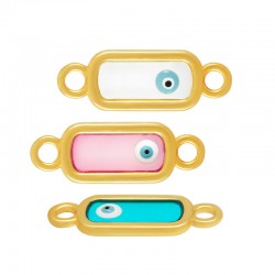 Conector Ovalado de Zamak Esmaltado con ojo Turco 12 x 6 mm