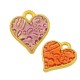 Enameled Zamak Charm Heart 12mm