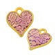 Colgante de Metal Zamak Corazón con Esmalte 12mm