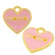 Enameled Zamak Charm Heart "mama" 18mm