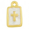 24K Gold Plated/ Pearl White