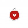 999° Silver Antique Plated/ Red