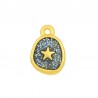 Oro 24K/Glitter Azul