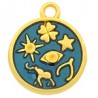 24K Gold Plated/ Blue