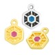 Enameled Zamak Charm Hexagon 12mm