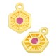 Enameled Zamak Charm Hexagon 12mm