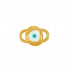Placcato oro 24 carati/ Bianco/ Turchese howlite/ Nero