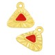 Enameled Zamak Charm Triangle 15mm