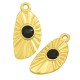 Enameled Zamak Charm Oval Irregular 12x20mm