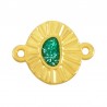 24K Gold Plated/ Glitter Green