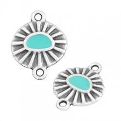 Intercalaire rond en zamac avec émail 16mm