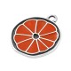 Colgante de Metal Zamak Redondo Fruta Naranja Esmaltado 20mm