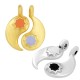 Enameled Zamak Charm Yin Yang 7x12mm (2pcs/Set)