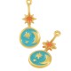Pendente in Metallo Zama Luna e Stella con Smalto 14x30mm