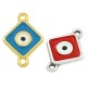Conector de Metal Zamak Rombo con Ojo Esmaltado 13mm