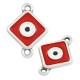 Conector de Metal Zamak Rombo con Ojo Esmaltado 13mm