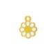 Enameled Zamak Charm Flower Daisy 11mm