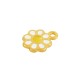 Enameled Zamak Charm Flower Daisy 11mm