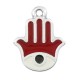 Charm en Zamak Émaillé main de Fatima avec œil Maléfique 14 mm