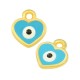 Colgante de Metal Zamak Corazón con Ojo Esmaltado 9mm