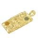Enameled Zamak Charm Tag with Moon 12x20mm