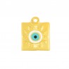 Oro 24K/0,12 µm/ Blanco/ Turquesa Howlita/ Negro