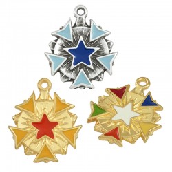 Charm Étoile en Zamak Émaillé avec Flèche 24 mm