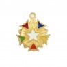 Plaqué or 24 carats/multicolore