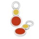 Enameled Zamak Charm Geometric Round 9x20mm