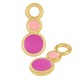 Charm Géométrique rond en Zamak Émaillé 9 x 20 mm