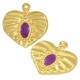 Enameled Zamak Pendant Heart 26x22mm