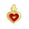 Plaqué or 24 carats/cerise
