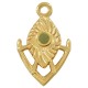 Colgante de Metal Zamak con Ojo Esmaltado 15x20mm
