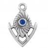 999° Silver Antique Plated/ Cobalt