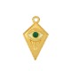 Enameled Zamak Charm Rhombus with Evil Eye Lines 16x24mm