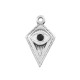 Charm en Zamak Émaillé en Forme de Losange avec Lignes œil Maléfique 16X24Mm