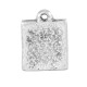 Enameled Zamak Charm Rectangular with Evil Eye 13x15mm