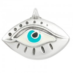 Charm en Zamak Émaillé « Evil Eye » 30 x 18 mm