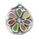 Breloque en Zamak Émaillé Fleur Ronde 20 mm