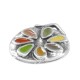 Breloque en Zamak Émaillé Fleur Ronde 20 mm