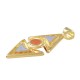 Pendentif en Zamak Émaillé Triangles Géométriques 18 x 33 mm