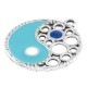 Colgante Redondo de Zamak Esmaltado con yin Yang de 32 mm