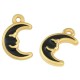 Charm lune en Zamak Émaillé 18 x 12 mm
