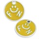 Charm rond en Zamak Émaillé « FUN » 16 mm