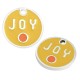 Colgante de Metal Zamak "JOY" Esmaltado 16mm