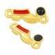 Intercalaire soulier grec en zamac avec émail 14x7mm